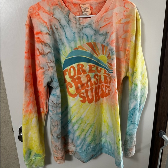 dreamsicle Tops - Forever Chasing Sunsets Tie-Dye Sweatshirt